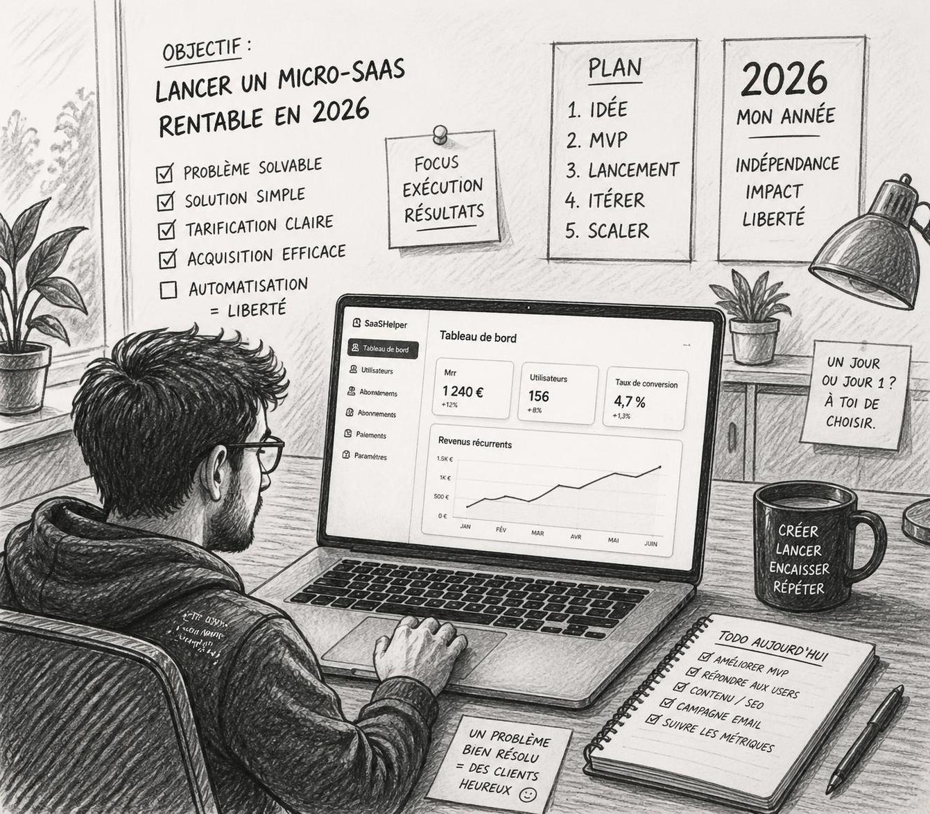 découvrez comment lancer un micro-saas rentable en créant un outil simple qui génère un revenu récurrent. guide pratique pour réussir votre projet et assurer un flux de revenus stable.