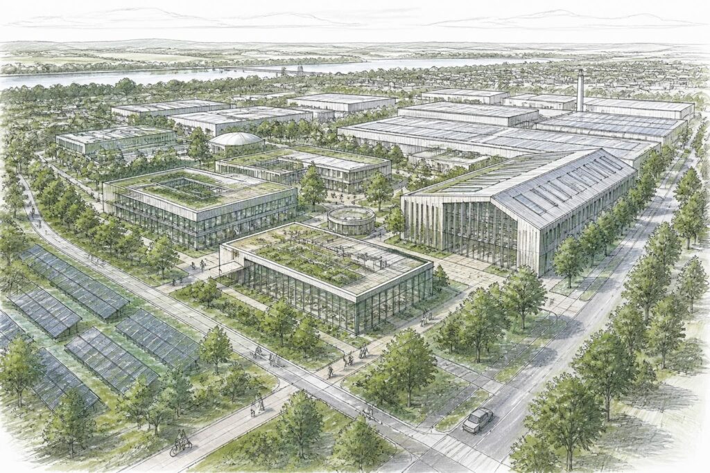 découvrez le projet innovant de stellantis green campus à poissy, un campus éco-responsable dédié aux technologies durables et à l'innovation automobile.