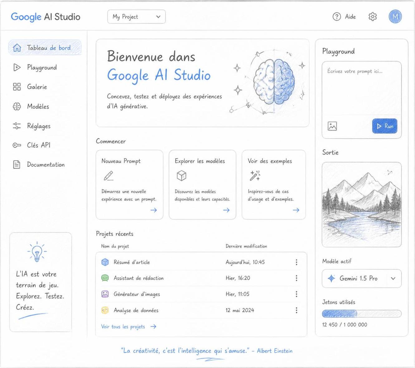découvrez google ia studio et créez facilement des projets innovants grâce à des outils d'intelligence artificielle avancés.