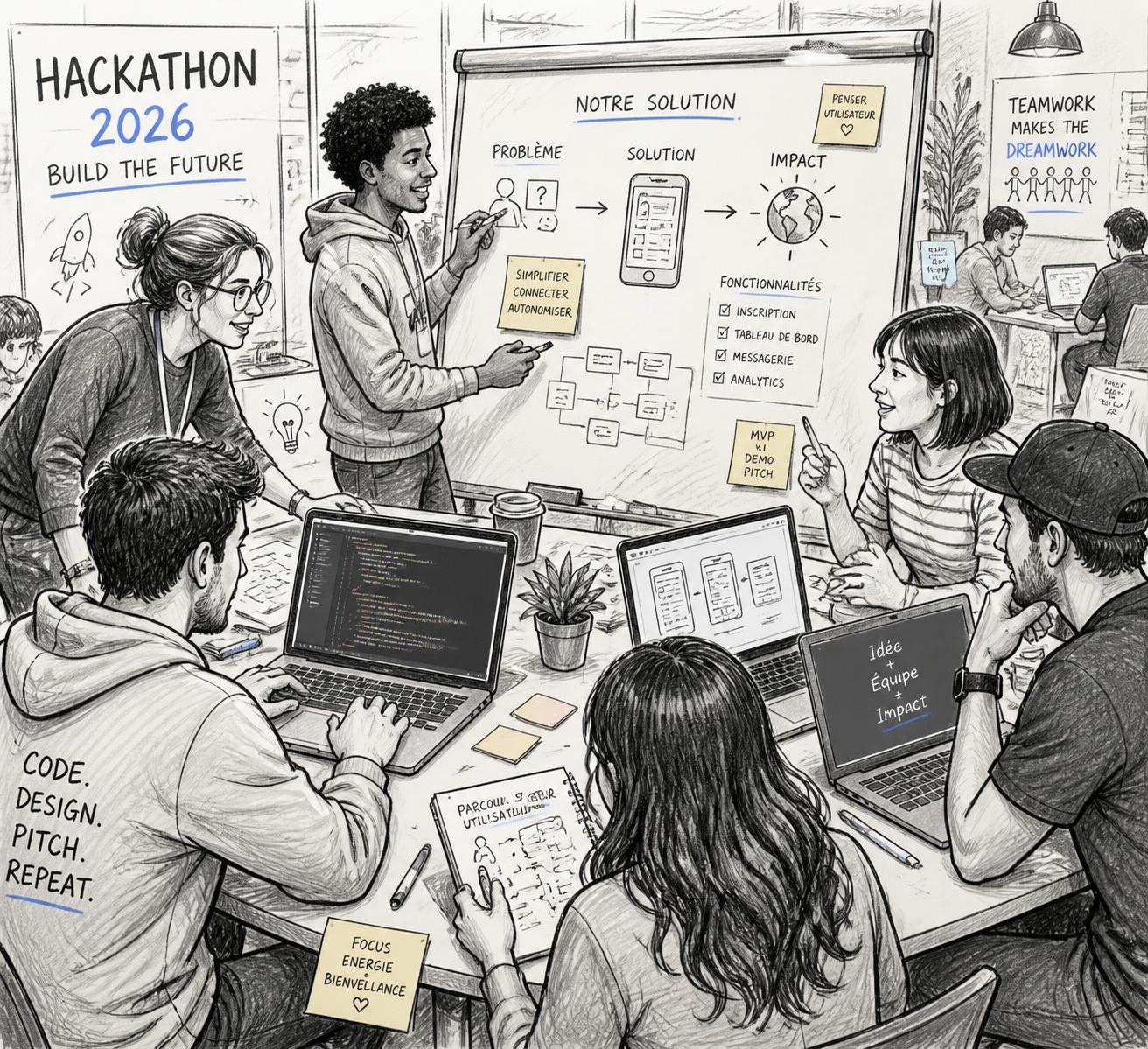 Participer à un hackaton : boostez votre créativité et vos compétences 2 découvrez comment participer à un hackaton peut stimuler votre créativité et développer vos compétences techniques et collaboratives.