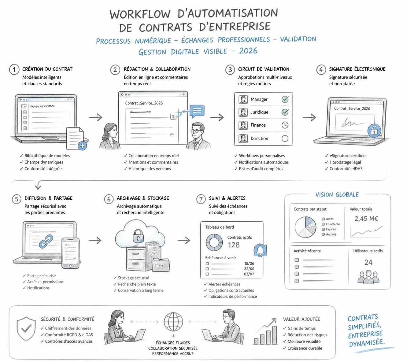 Automatisation des contrats : gains de temps et réduction des risques 2 découvrez comment l'automatisation des contrats permet de gagner du temps tout en réduisant les risques liés à la gestion contractuelle, pour une efficacité accrue et une meilleure sécurité juridique.
