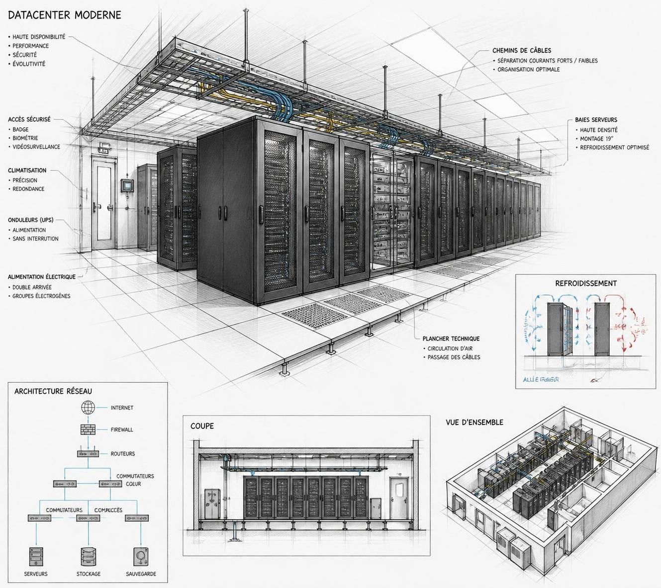 Datacenter : définition et fonctionnement, expliqué sans schéma barbant 2 découvrez la définition et le fonctionnement d'un datacenter expliqués clairement, sans schéma compliqué ni jargon technique.