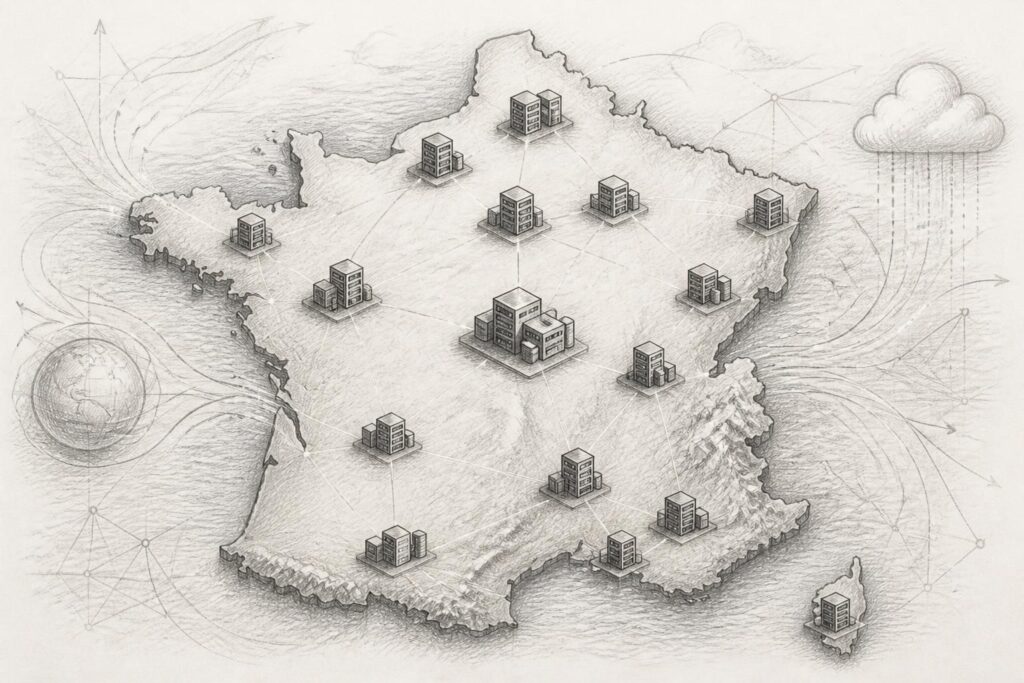 découvrez la carte des datacenters français et comprenez l'impact de leur localisation sur la sécurité et la gestion de vos données.