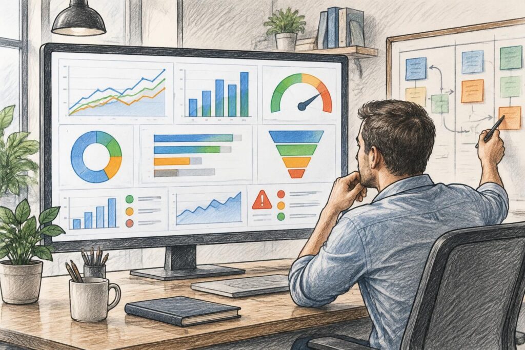 découvrez des exemples de tableaux de bord efficaces pour suivre vos indicateurs, éclairer vos décisions et piloter votre activité au quotidien.